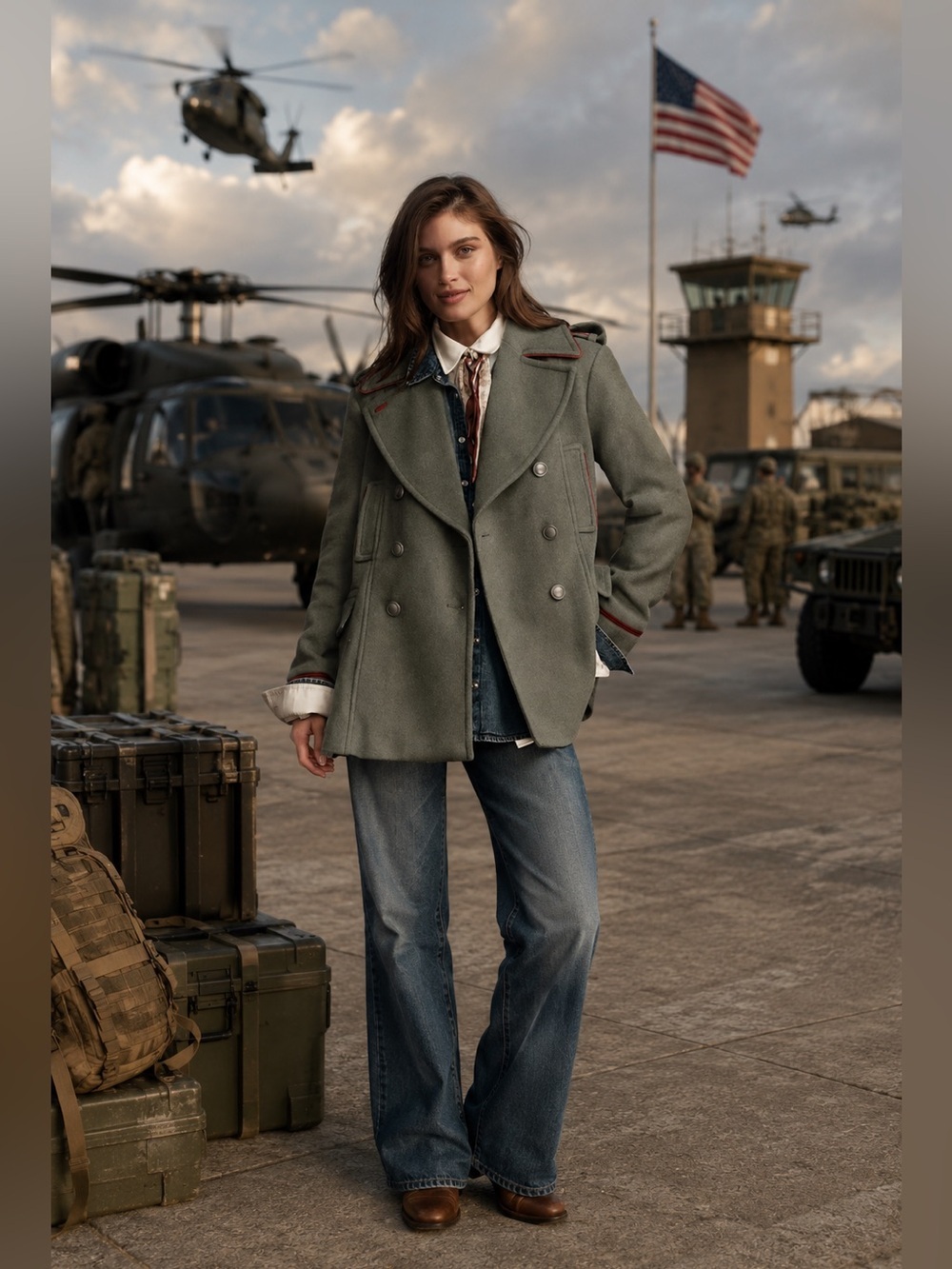 Anthropologie NWT Wool-Blend Military Peacoat Coat size XS.